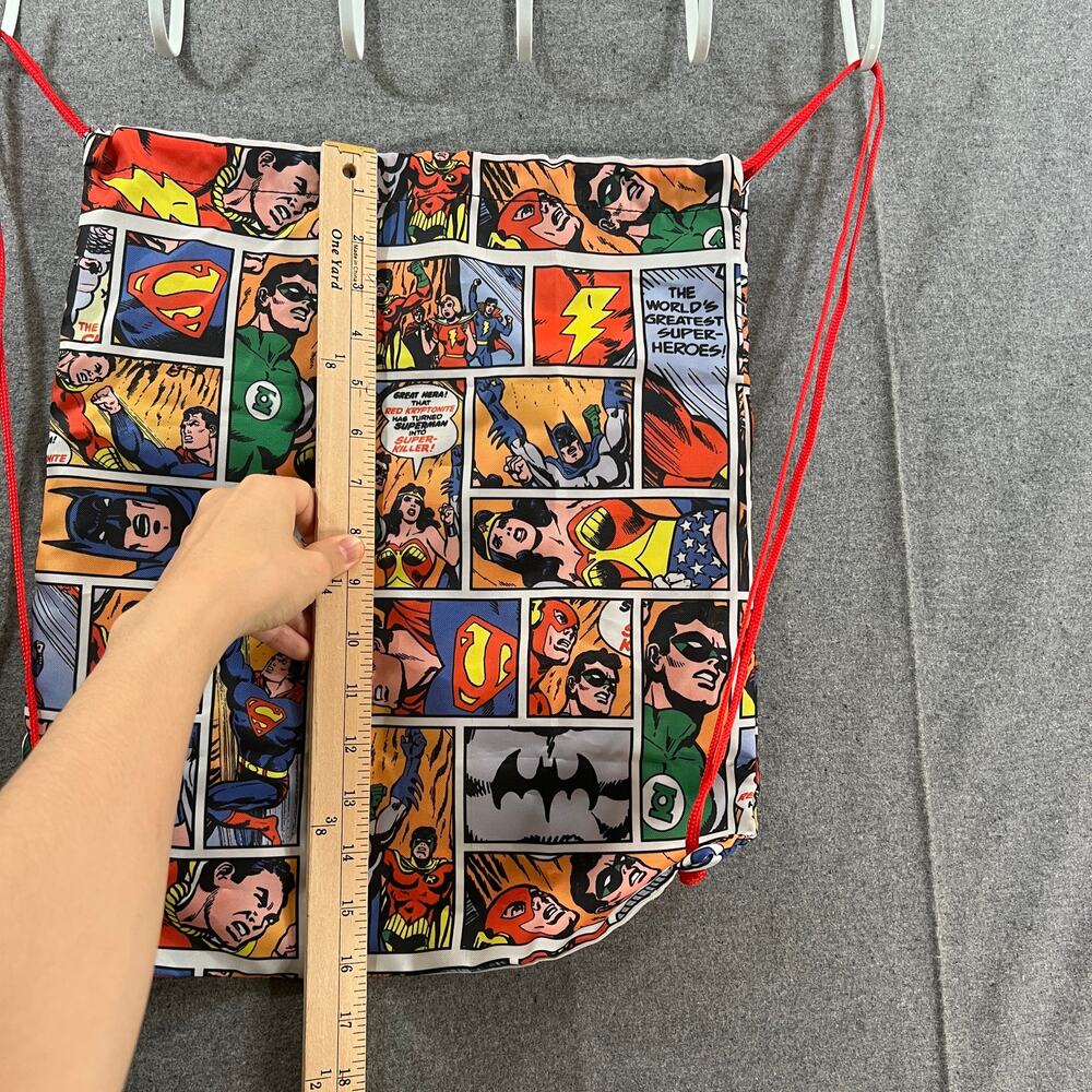 DC Comics Pull String Bag Backpack Multi Color - Picture 3 of 11
